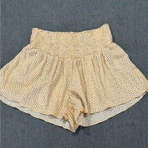 Aerie High Waist Orange Polka Dot Flowy Boho Shorts